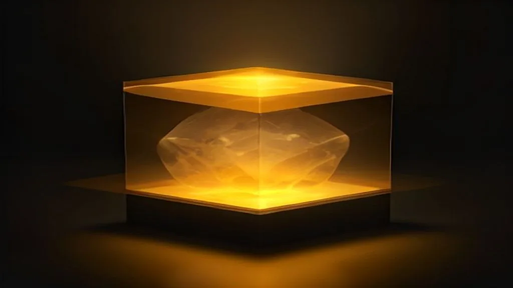 Dark render of a glowing planet surface criss-crossed by luminous data connections
