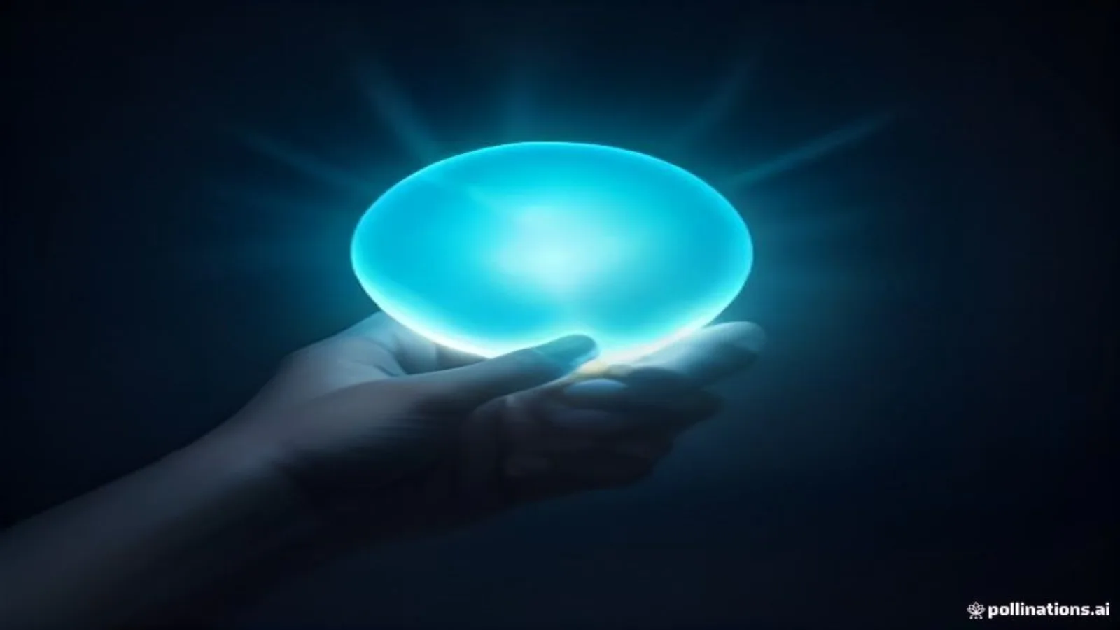 Dark render of a hand holding a glowing magnifying lens over a cluster of mismatched data fragments on a dark surface