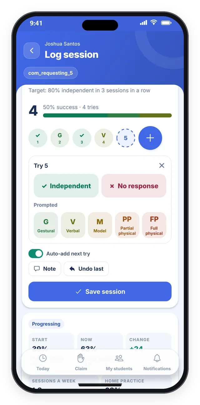 StepWise phone app: the logging pad for a goal